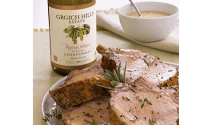 Herb-Crusted Pork Rib Roast with Beurre Blanc