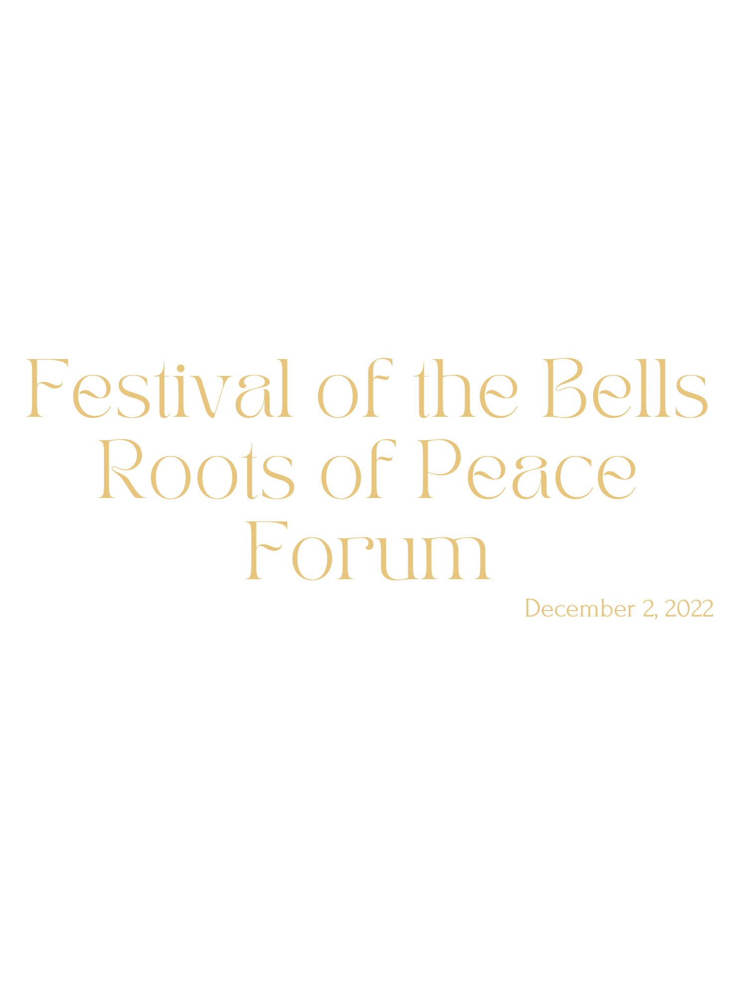 Live Stream Grgich Hills Estate Festival of the Bells Roots of Peace