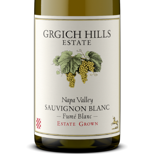 Label of Grgich Hills Estate Napa Valley Sauvignon Blanc, Fume Blanc.