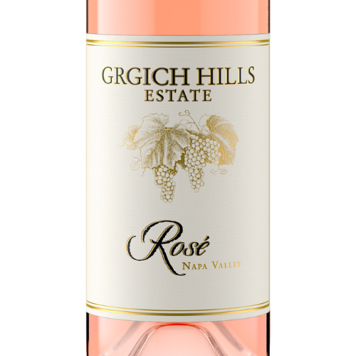 Label of Grgich Hills Estate Miljenko's Selection Rose, estate grown in Napa Valley.