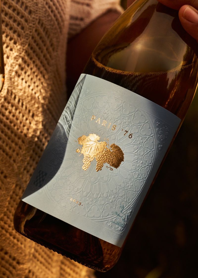 A bottle of Paris '76 Chardonnay